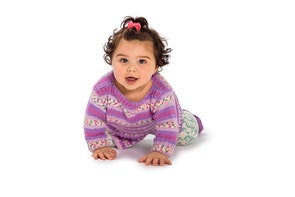 Pixie - mössa och tröja med breda resårmuddar till baby