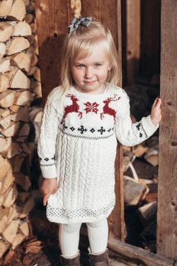 Vinter - tröja och klänning till barn
